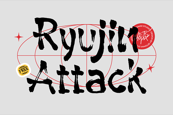 Ryujin Attack Free Font