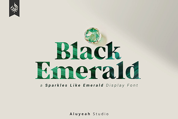 Black Emerald Display Font