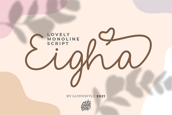 Eigha Lovely Monoline Script