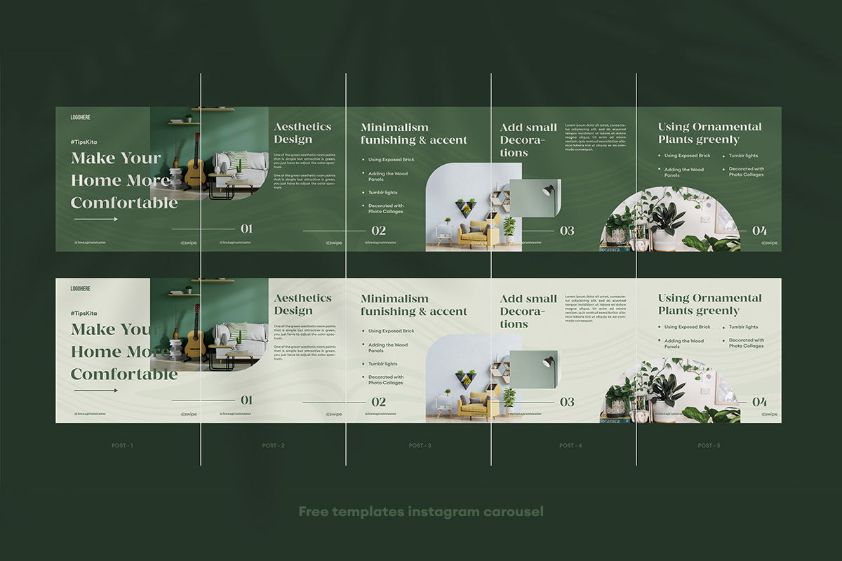 Instagram Carousel Post Templates – Free Design Resources