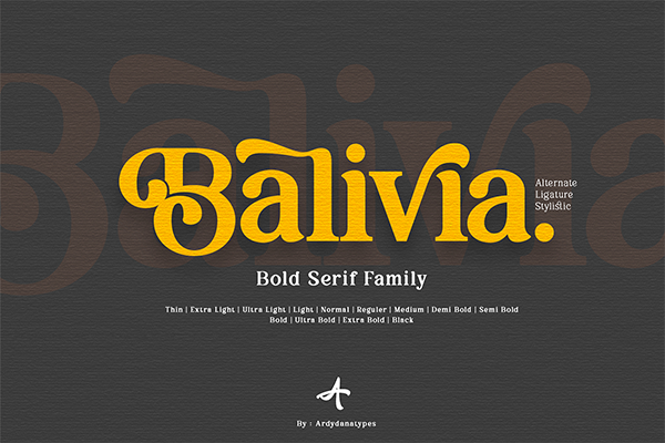 Balivia Bold Serif Demo