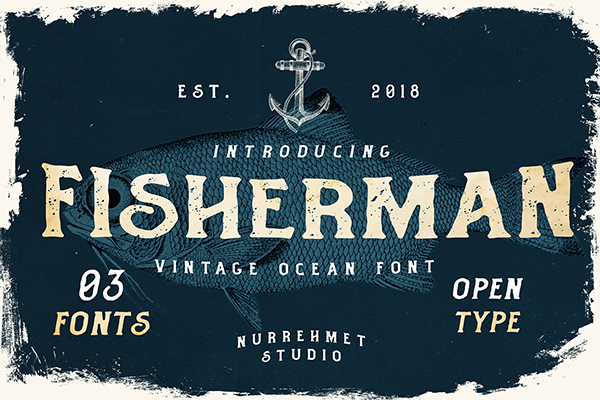 Fisherman Vintage Retro Fonts