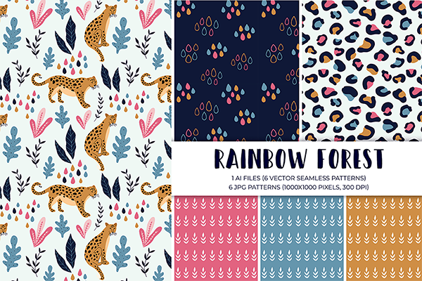 Rainbow Forest Pattern Collection