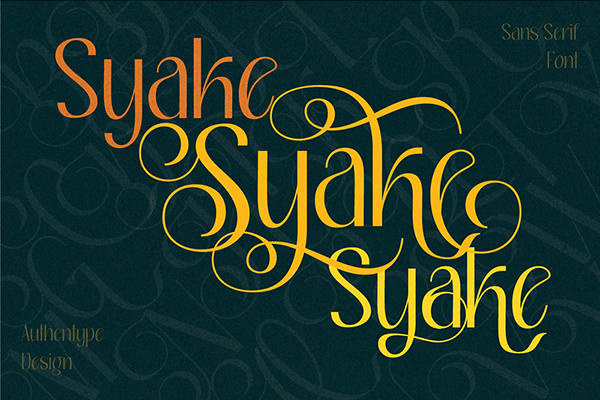 Syake Elegant Sans Serif Font