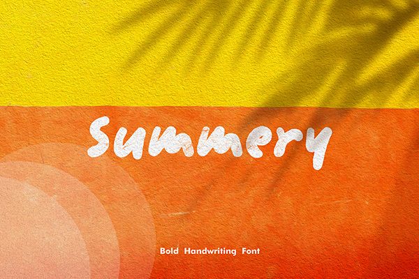 Summery Bold Handwriting Font