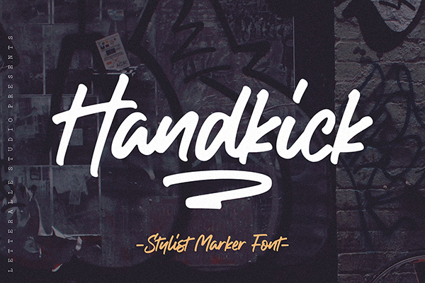 Handkick Marker Style Font