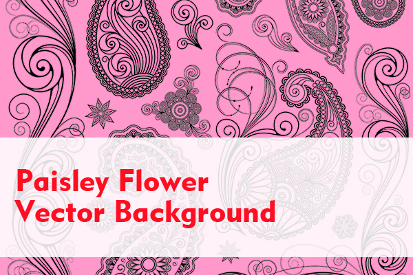 Paisley Flower Vector Background