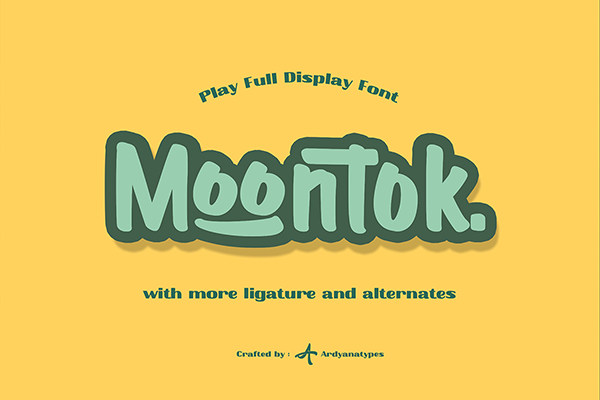 Moontok Playful Display Font