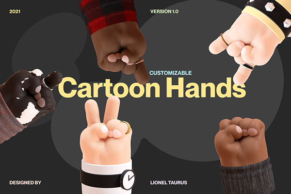 Free 3D Cartoon Hands