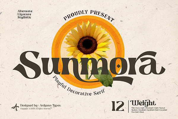 Sunmora - Playful Decorative Serif