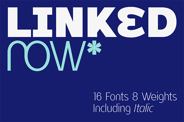 Linked Now Typeface - Free Weight