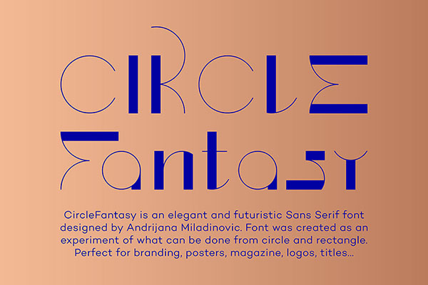 CircleFantasy Futuristic Font