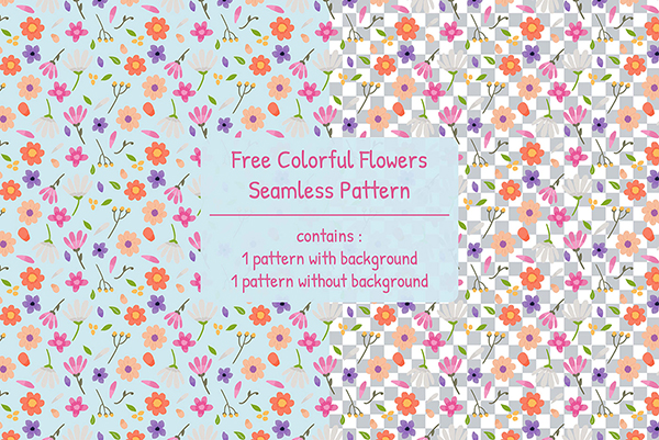 Colorful Flowers Seamless Pattern