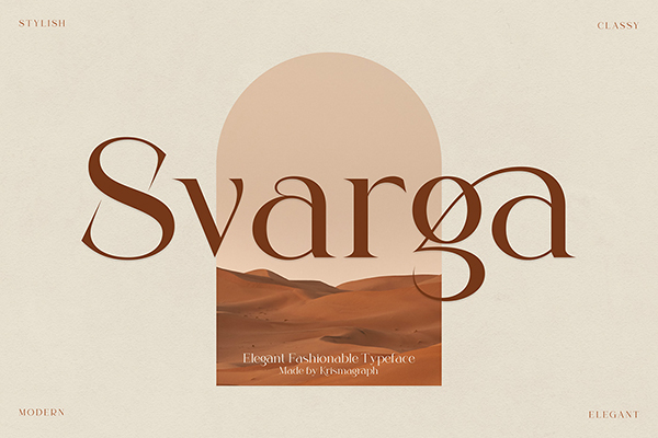 Svarga - Elegant Fashionable Typeface