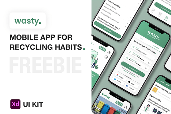 Wasty Mobile App UI KIT