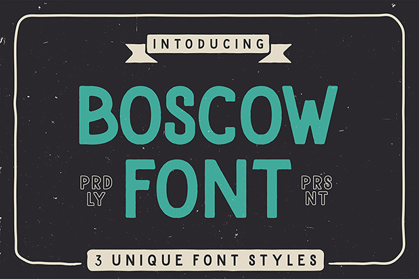 Boscow Free Display Font