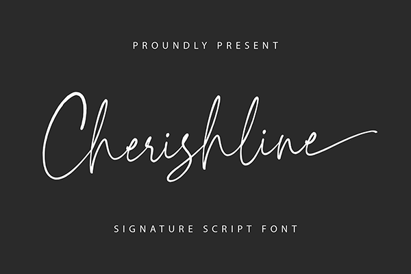 Cherishline Signature Script Font