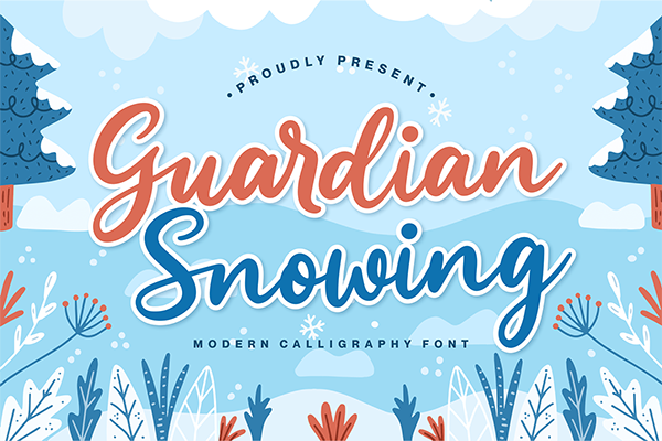 Guardian Snowing Script Font