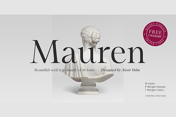 Mauren Typeface Free Demo