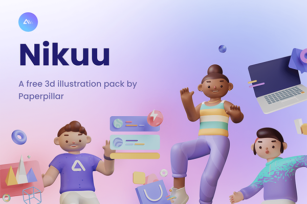 Nikuu - Free 3D Illustration Pack