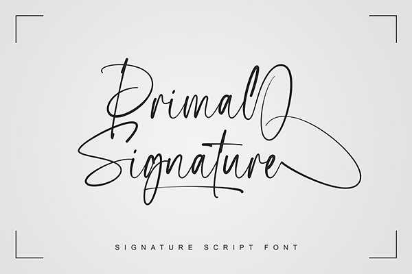 Free Primal Signature Font