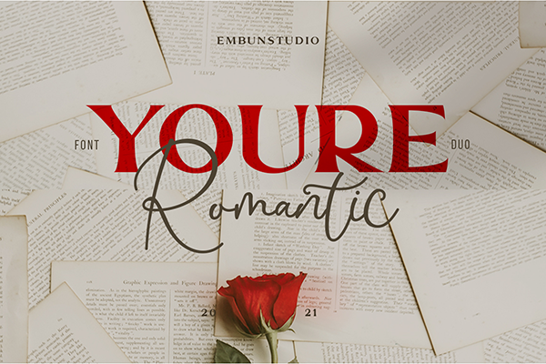 You're Romantic Font Duo
