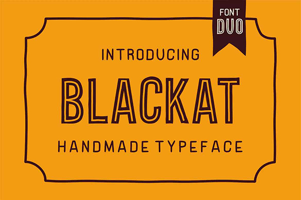 Blackat Display Font