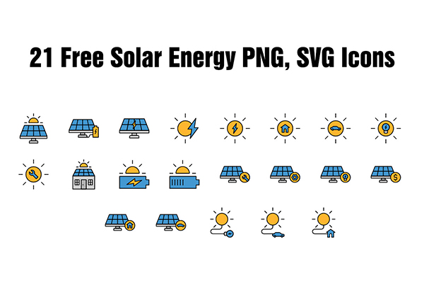 21 Solar Energy Icons