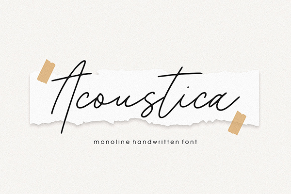 Acoustica Monoline Script Font