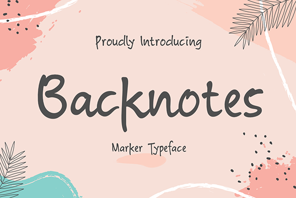Backnotes - Marker Typeface