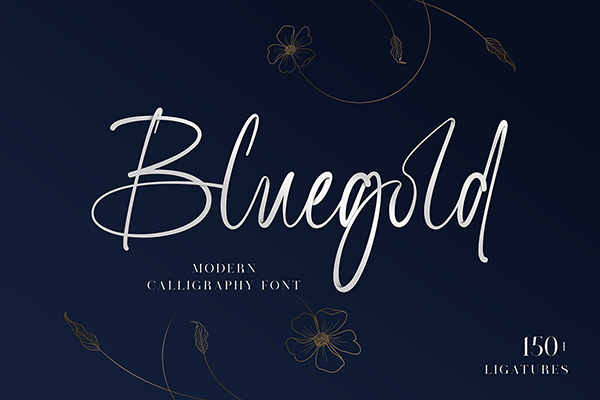 Bluegold Calligraphy Font