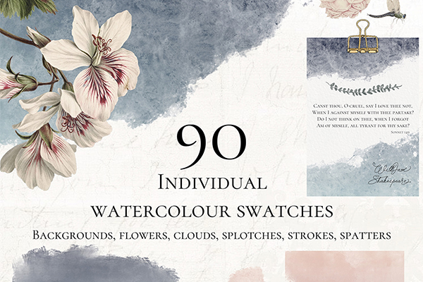 Free 90 Watercolor Swatches
