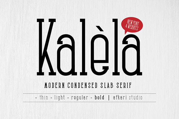 Kalela Condensed Slab Serif