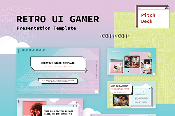 Retro UI Gamer Presentation