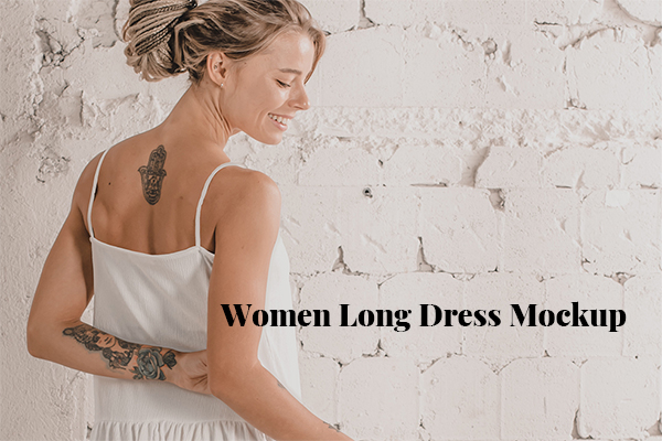 Women Long Dress Mockup