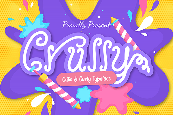Crully - Cute & Curly Font