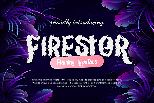 Firestor - Flaming Display Font