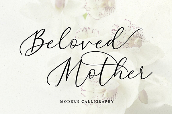Beloved Mother Calligraphy Font