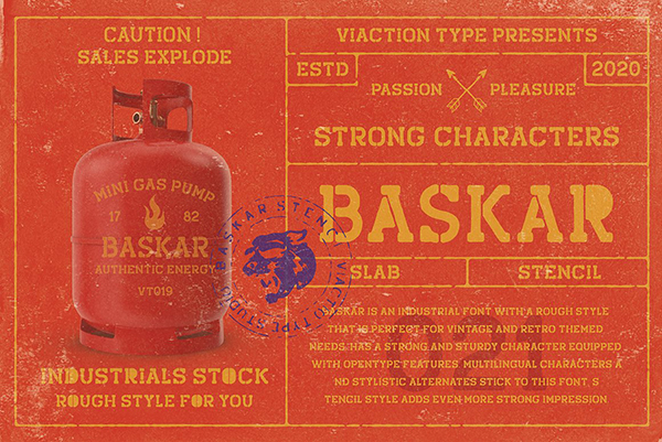 BASKAR - Vintage Slab Serif
