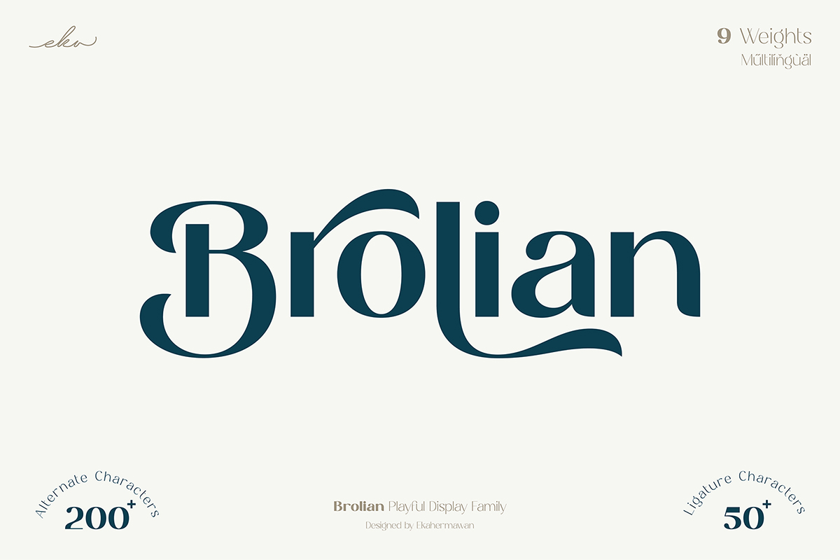 Brolian Stylish Display Font – Free Design Resources