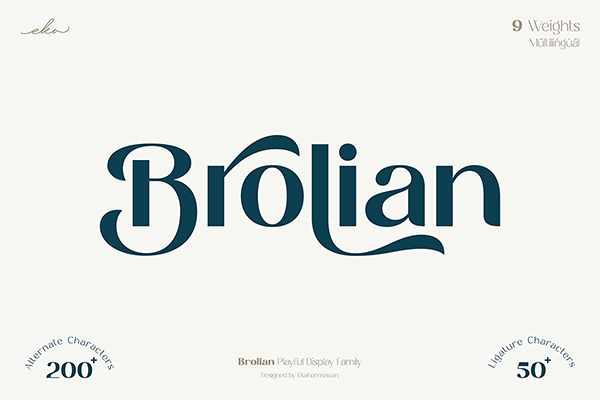 Brolian Stylish Display Font