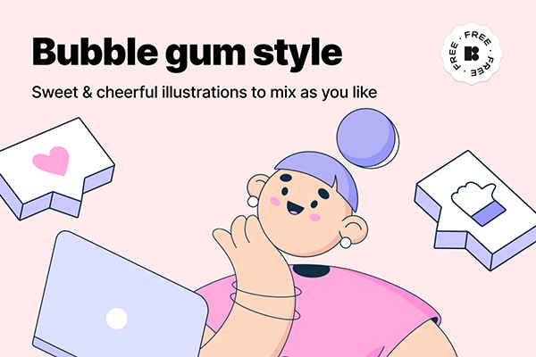 Free Bubblegum Illustrations
