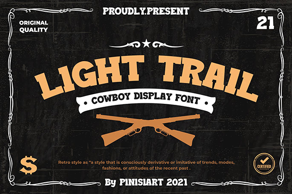 Light Trail – Western Font
