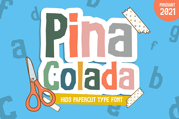 Pina Colada – Kids font