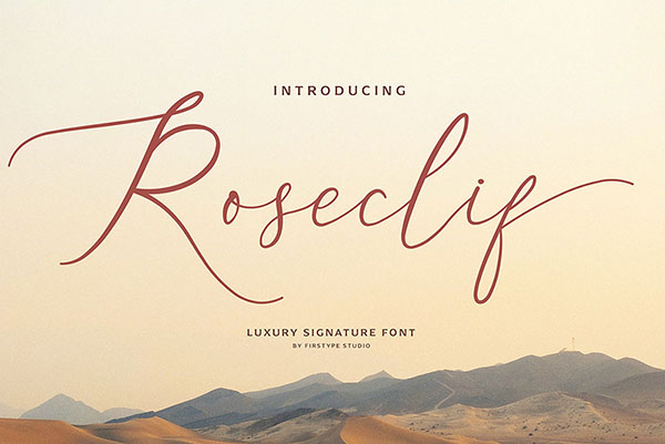 Roseclif Luxury Signature Font
