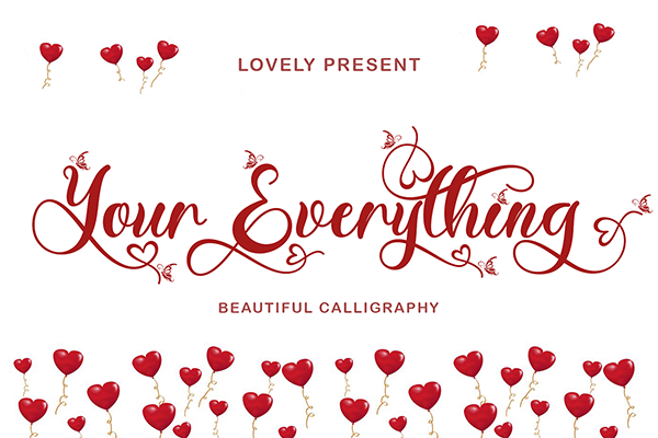 Your Everything Calligraphy Font