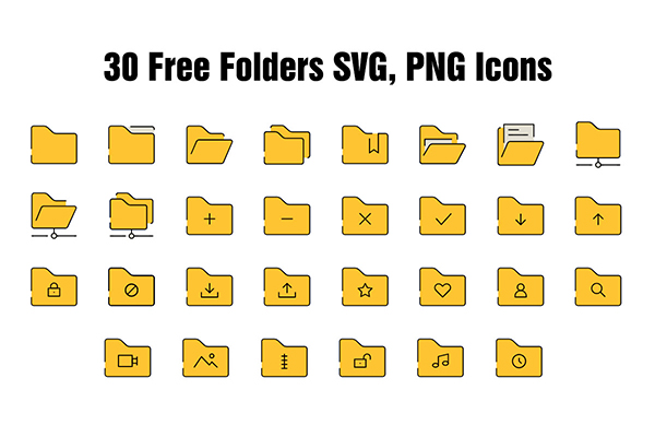 30 Vector Folder Icons