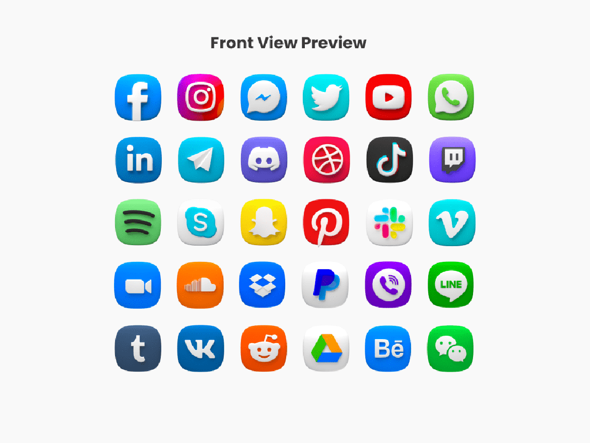 free social media icons 2022