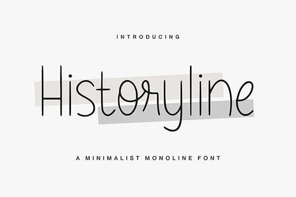 Historyline - Monoline Font