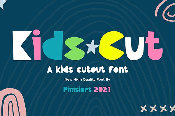 Kids Cut – Cutout Font